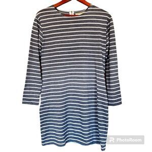 STS Sail to Sable Bue and White Striped Long Sleeved Shirt Dress Size M